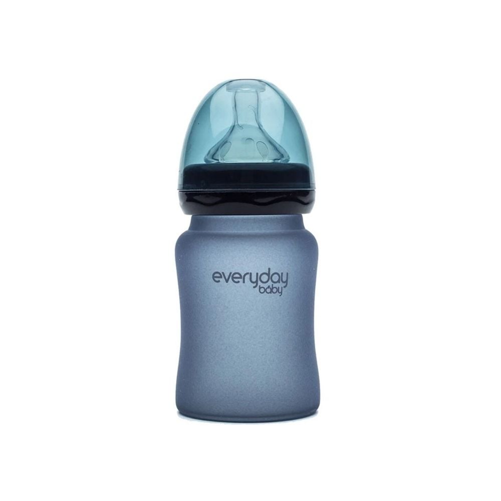 Everyday Baby Glass Bottle Heat Sensing - Blueberry 